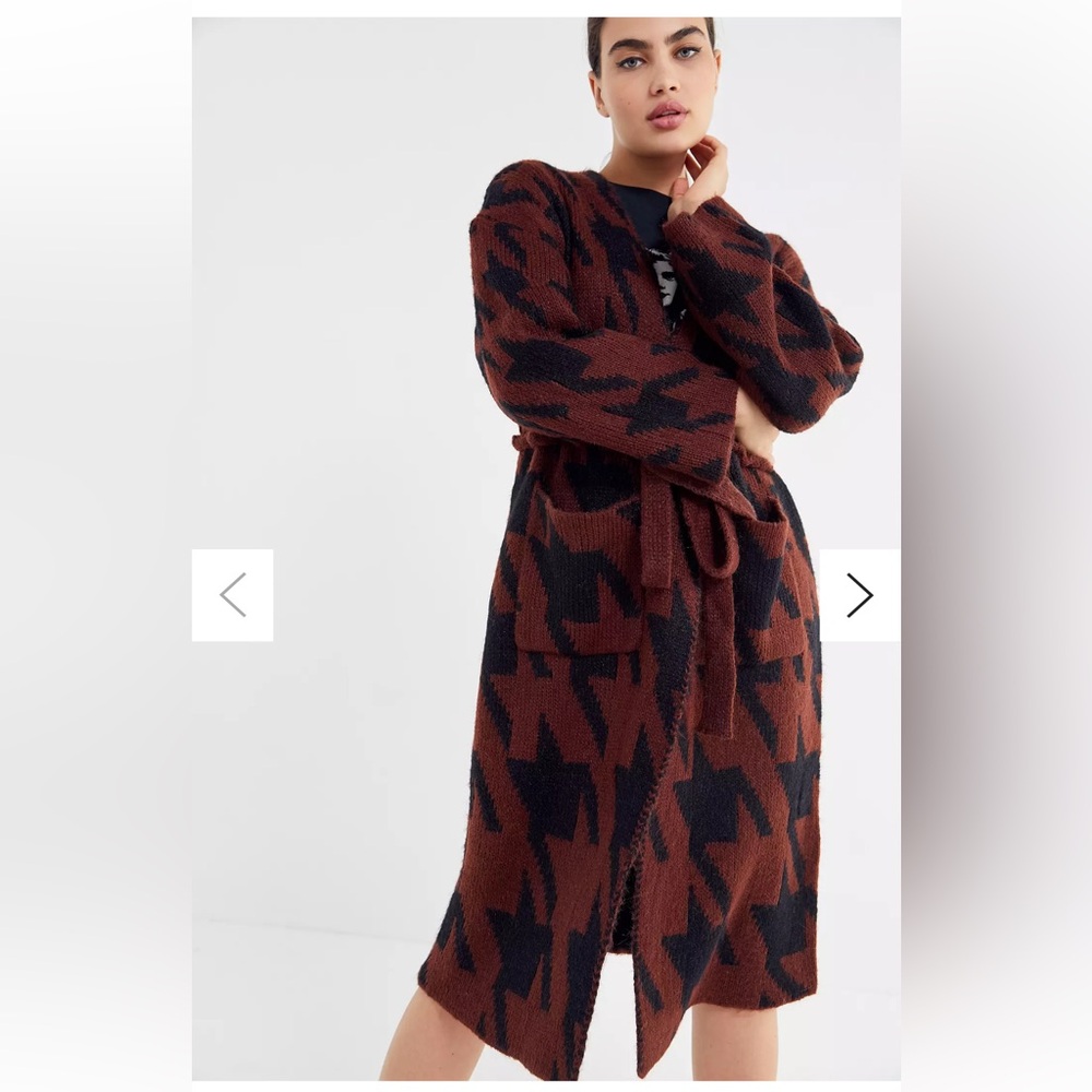 Moon River Rust and Charcoal Sweater